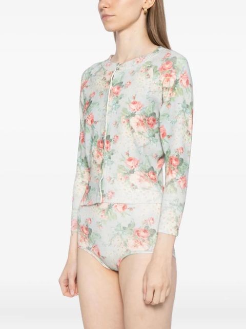 Simone Rocha floral shrunken cardigan - Blue - zdjęcie produktu nr 2