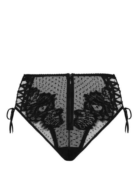 Dolce & Gabbana lace-detailing sheer briefs - Black - zdjęcie produktu nr 2