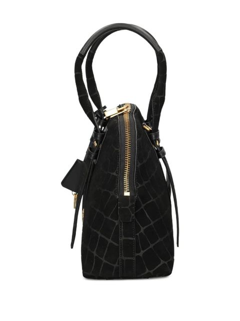 PINKO crocodile-effect padlock tote bag - Black - zdjęcie produktu nr 2