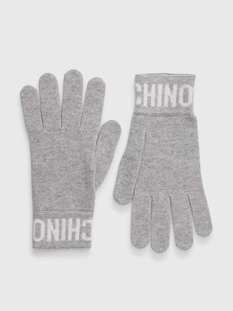 Moschino rękawiczki wełniane kolor czarny