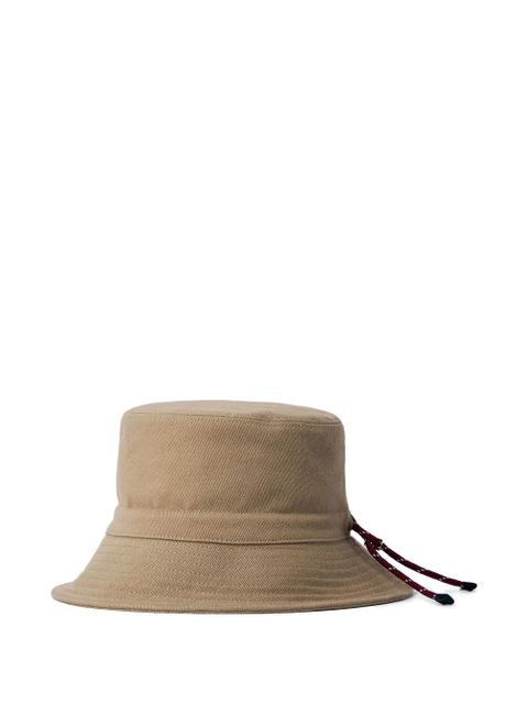 Miu Miu embroidered-logo bucket hat - Neutrals - zdjęcie produktu nr 2