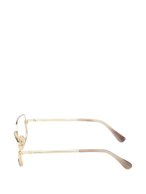 Max Mara Eyewear rectangle metal glasses - Gold