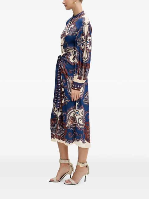 FARM Rio tie-waist midi dress - Blue - zdjęcie produktu nr 2