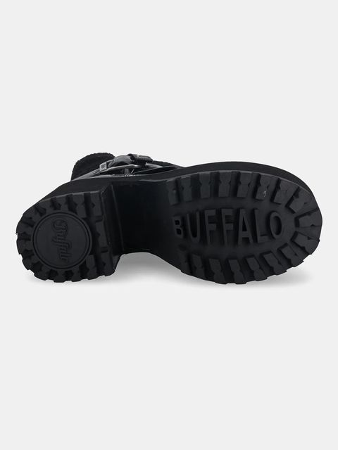 Buffalo botki Killah Fold Boot Warm damskie kolor czarny na słupku 1220081-BLK