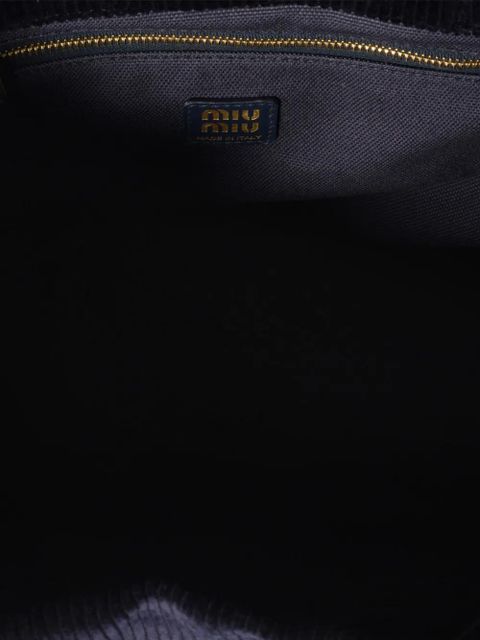 Miu Miu large corduroy backpack - Blue - zdjęcie produktu nr 2