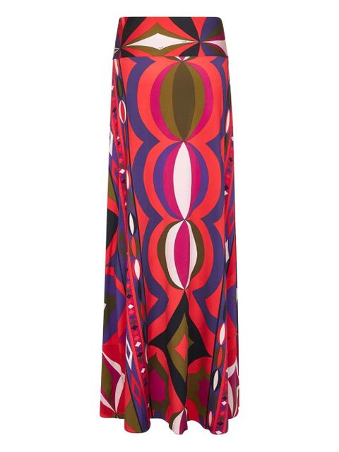 PUCCI Collane-print maxi skirt - Red