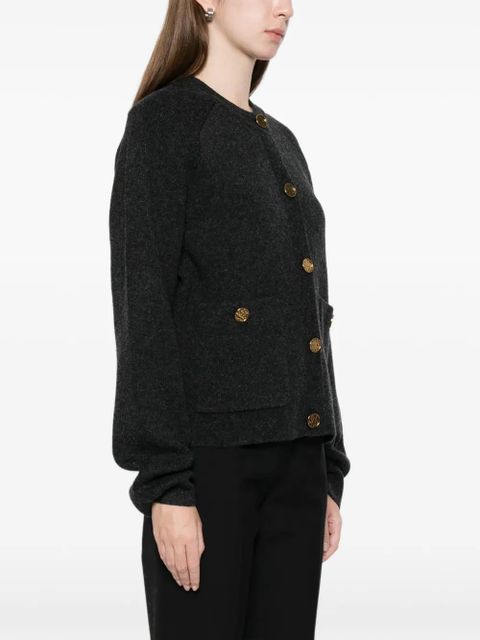 TOTEME hammered-button cardigan - Grey