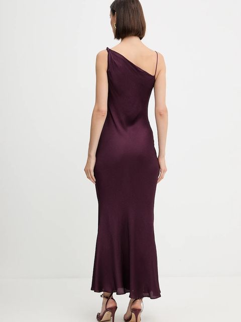 Twinset sukienka kolor bordowy maxi rozkloszowana 252TP2360