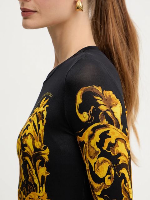 Versace Jeans Couture sukienka kolor czarny mini dopasowana 79HAO9P0 JS524 - zdjęcie produktu nr 2