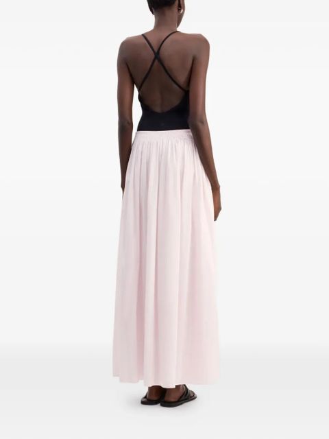 LouLou de Saison Naya gathered flared long skirt - Pink