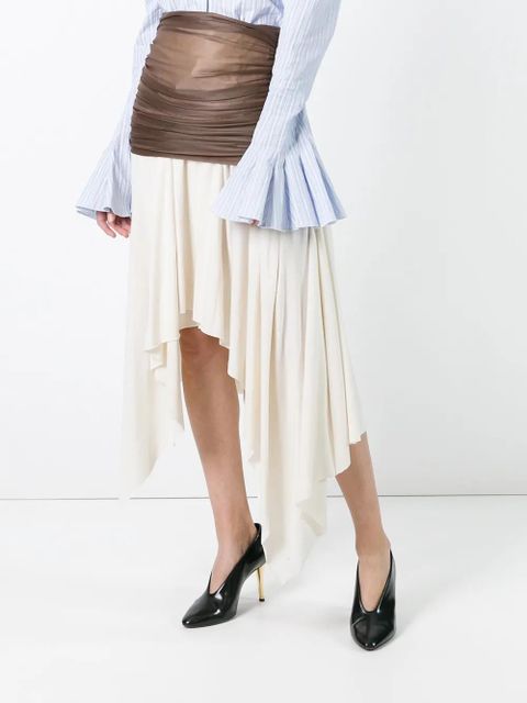 LOEWE asymmetric skirt - Neutrals