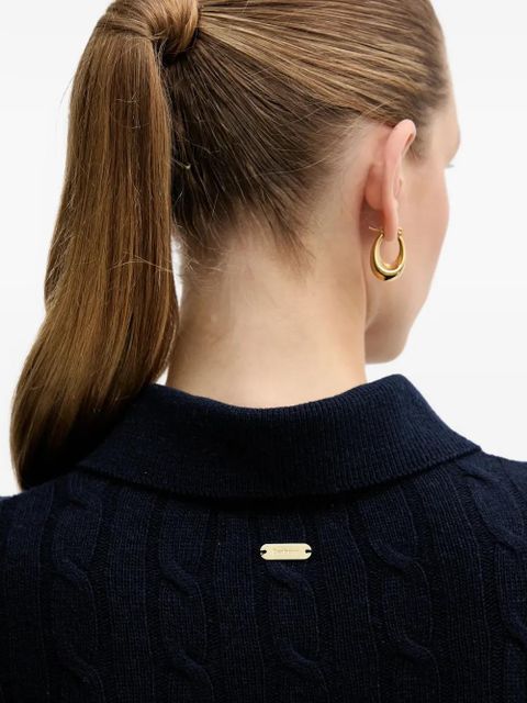 Barbour Evie cable knit polo top - Blue