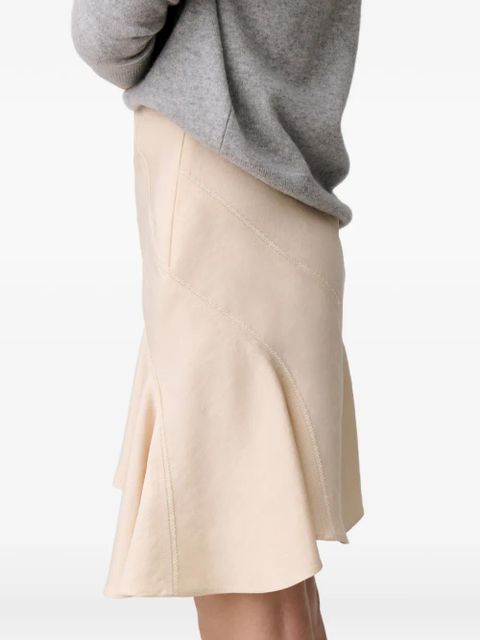 Claudie Pierlot lace trim A-line skirt - Neutrals