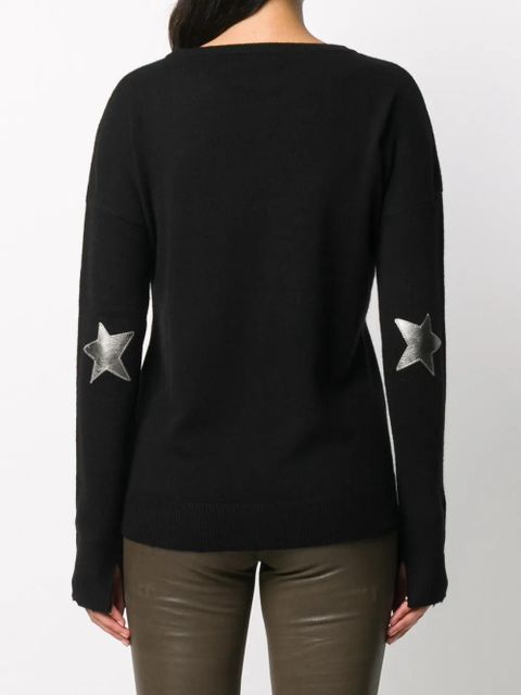 Zadig&Voltaire star-patch knitted jumper - Black