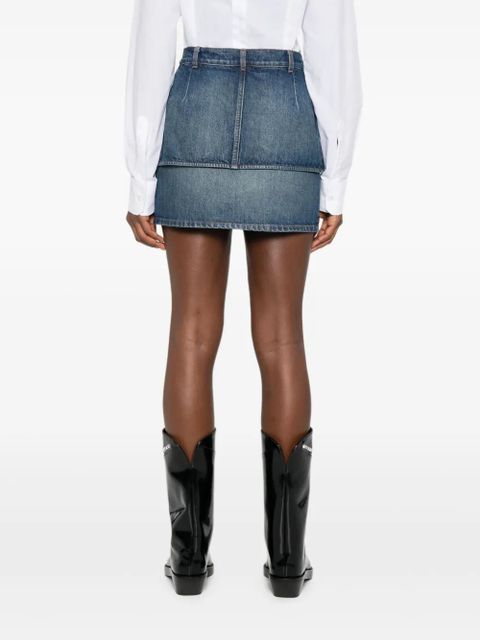 Coperni flap-pockets denim skirt - Blue