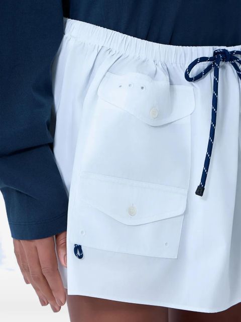 Miu Miu drawstring flap-pocket mini skirt - White