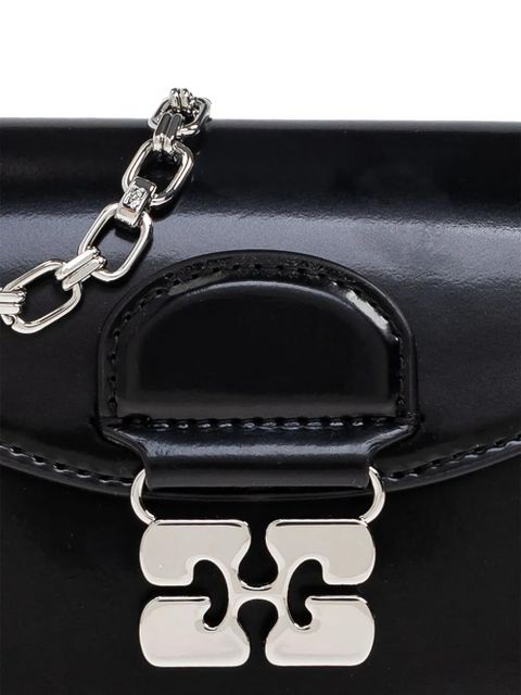 GANNI chain-strap half-moon mini bag - Black