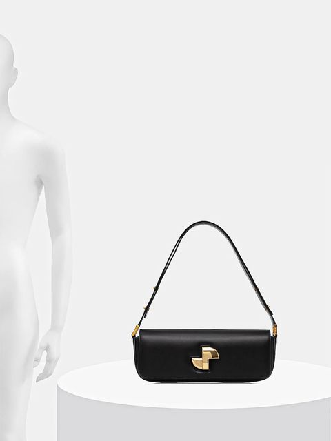 Patou torebka skórzana kolor czarny BA0245000