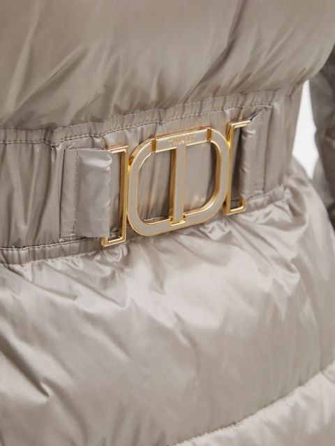 Twinset kurtka puchowa damska kolor szary zimowa 242TT2380