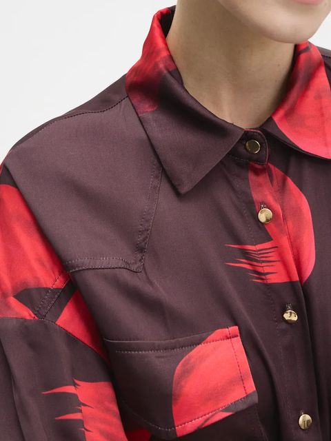 Answear.LAB sukienka kolor czerwony maxi rozkloszowana