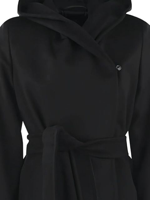 Max Mara hooded belted coat - Black