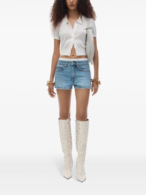 Alexander Wang high-rise denim shorts - Blue - zdjęcie produktu nr 2