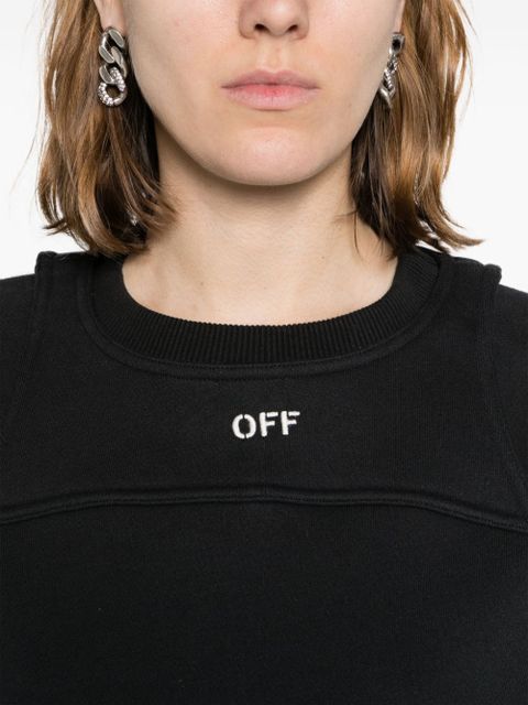 Off-White cropped layered sweatshirt - Black