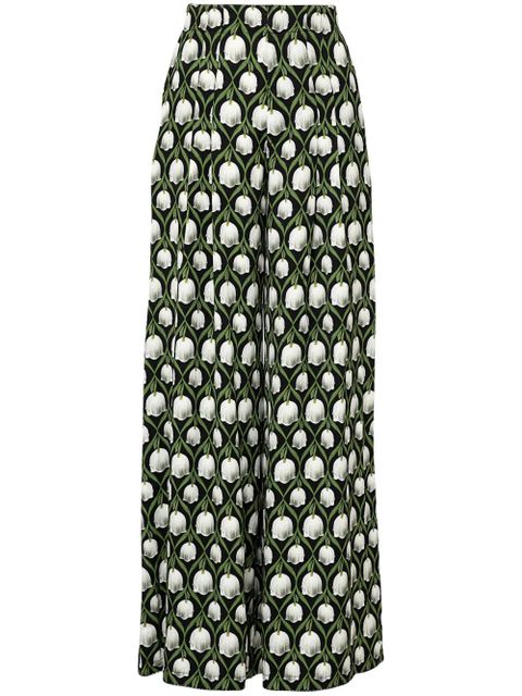 Agua By Agua Bendita Piñon Perla floral-print trousers - Black - zdjęcie produktu nr 1