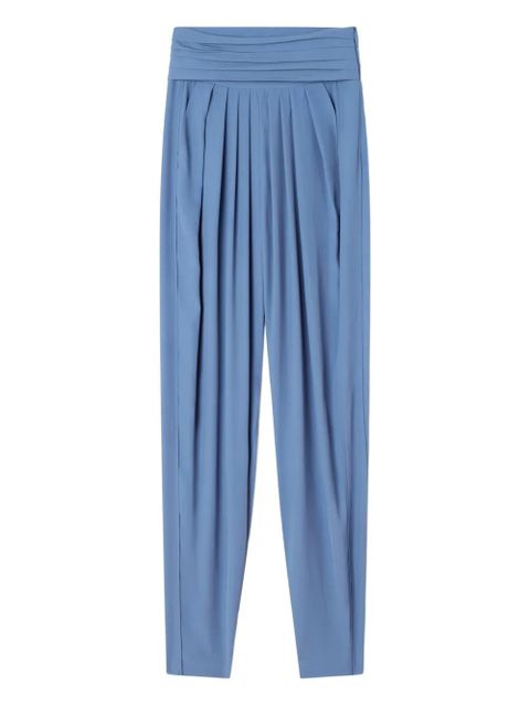Lanvin pleated-detail zip trousers - Blue - zdjęcie produktu nr 1