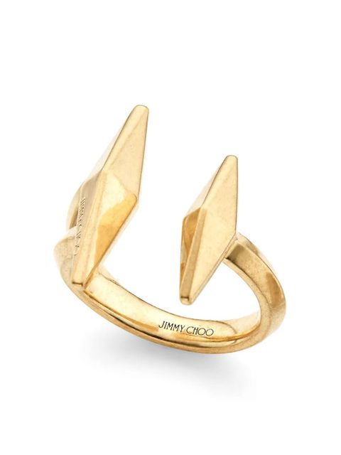 Jimmy Choo logo-engraved ring - Gold - zdjęcie produktu nr 2