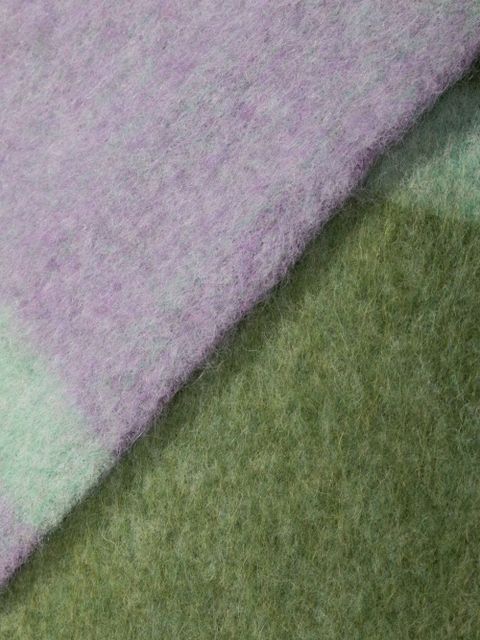 Marni fringed brushed-knit scarf - Green - zdjęcie produktu nr 2