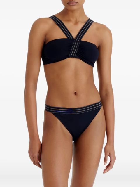 ERES Rayonnant striped-waistband bikini bottoms - Black