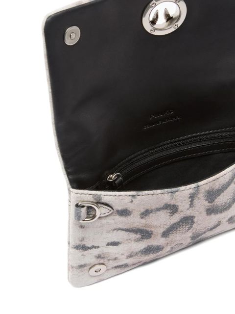 PINKO silver hardware printed shoulder bag - Neutrals