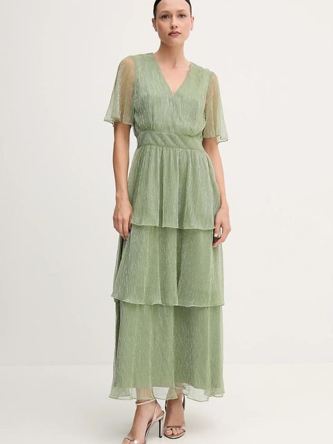 OUI sukienka kolor zielony maxi prosta 93061 - zdjęcie produktu nr 1