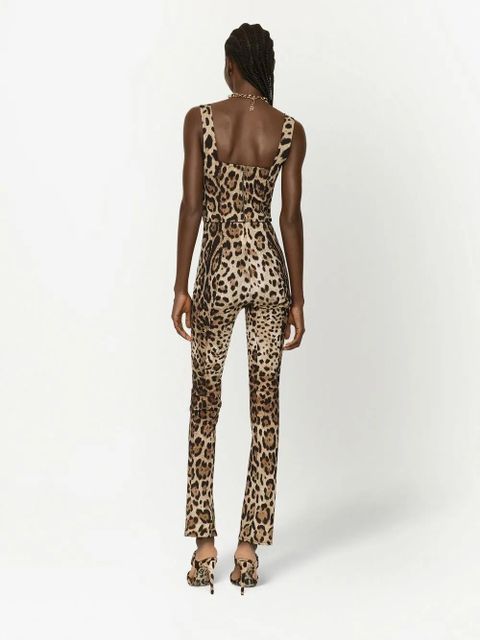 Dolce & Gabbana KIM DOLCE&GABBANA leopard-print corset top - Neutrals