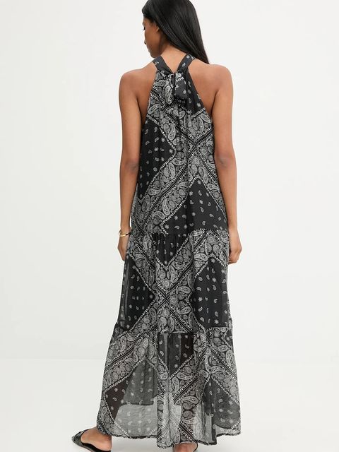 Answear.LAB sukienka kolor czarny maxi rozkloszowana - zdjęcie produktu nr 2