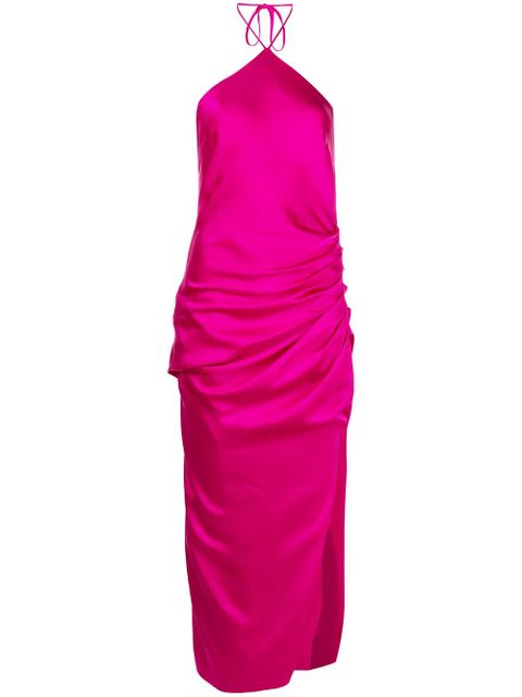 Simkhai Draped-Front embellished midi dress - Pink - zdjęcie produktu nr 1