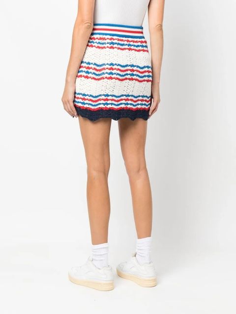 Casablanca crochet mini skirt - White
