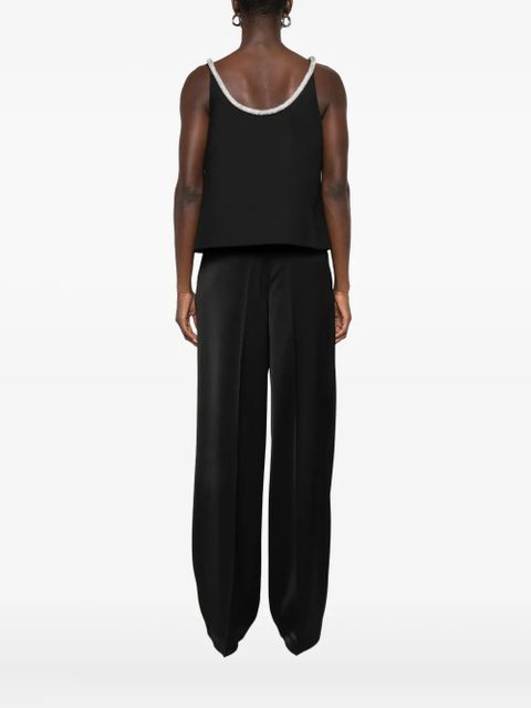 Róhe A-line appliqué-detail top - Black