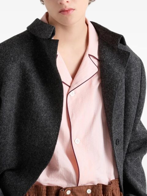 Prada elasticated button mini skirt - Brown