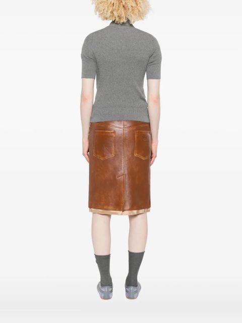 Miu Miu short sleeve knitted top - Grey - zdjęcie produktu nr 2