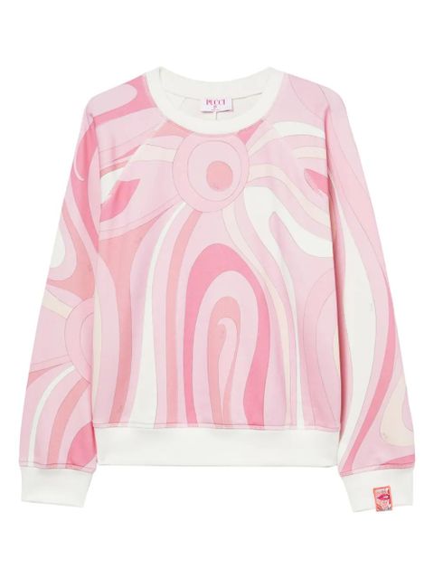 PUCCI Marmo-print fleece sweatshirt - Pink - zdjęcie produktu nr 1