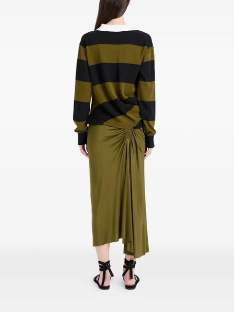 Proenza Schouler Naia ruched midi skirt - Green