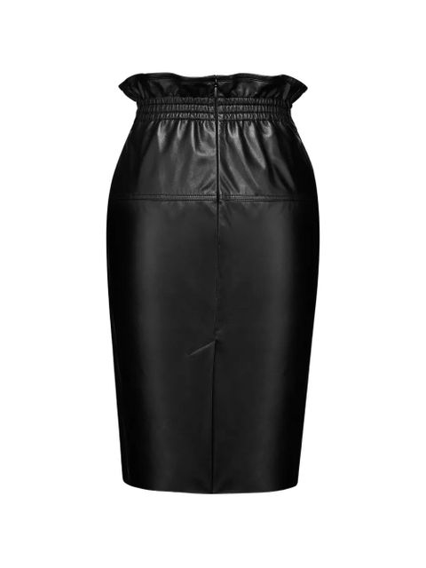 Saint Laurent ruffled-waist pencil midi skirt - Black - zdjęcie produktu nr 2