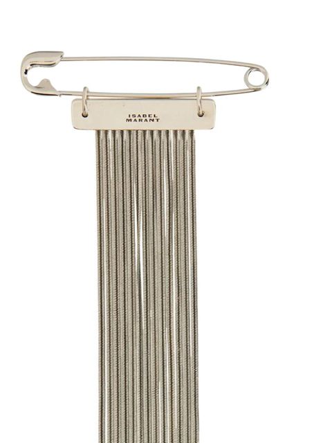 ISABEL MARANT logo-detail brooch - Silver - zdjęcie produktu nr 2
