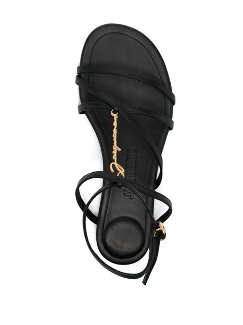 Jacquemus Les sandales Pralu leather sandals - Black