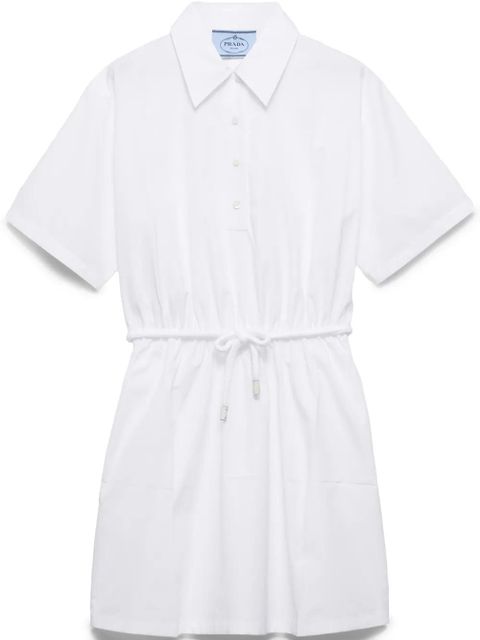 Prada poplin mini dress - White