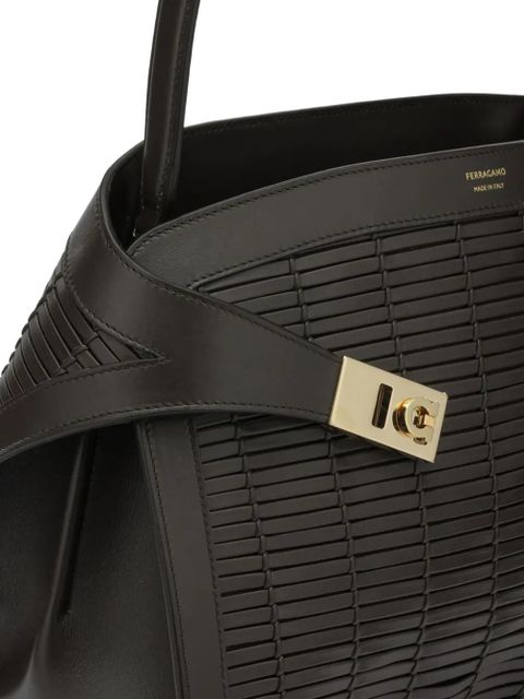 Ferragamo Hug Soft woven-design tote bag - Brown