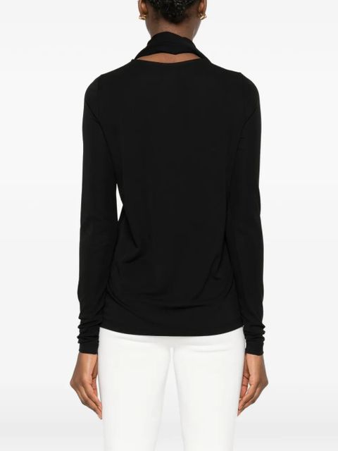 TOTEME high-neck jersey top - Black