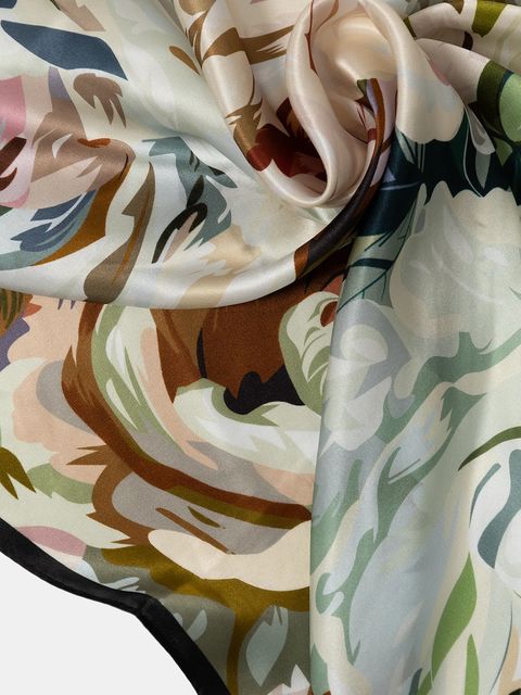 Answear.LAB chusta jedwabna damska kolor multicolor wzorzysta